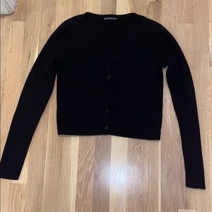 brandy melville black button down sweater